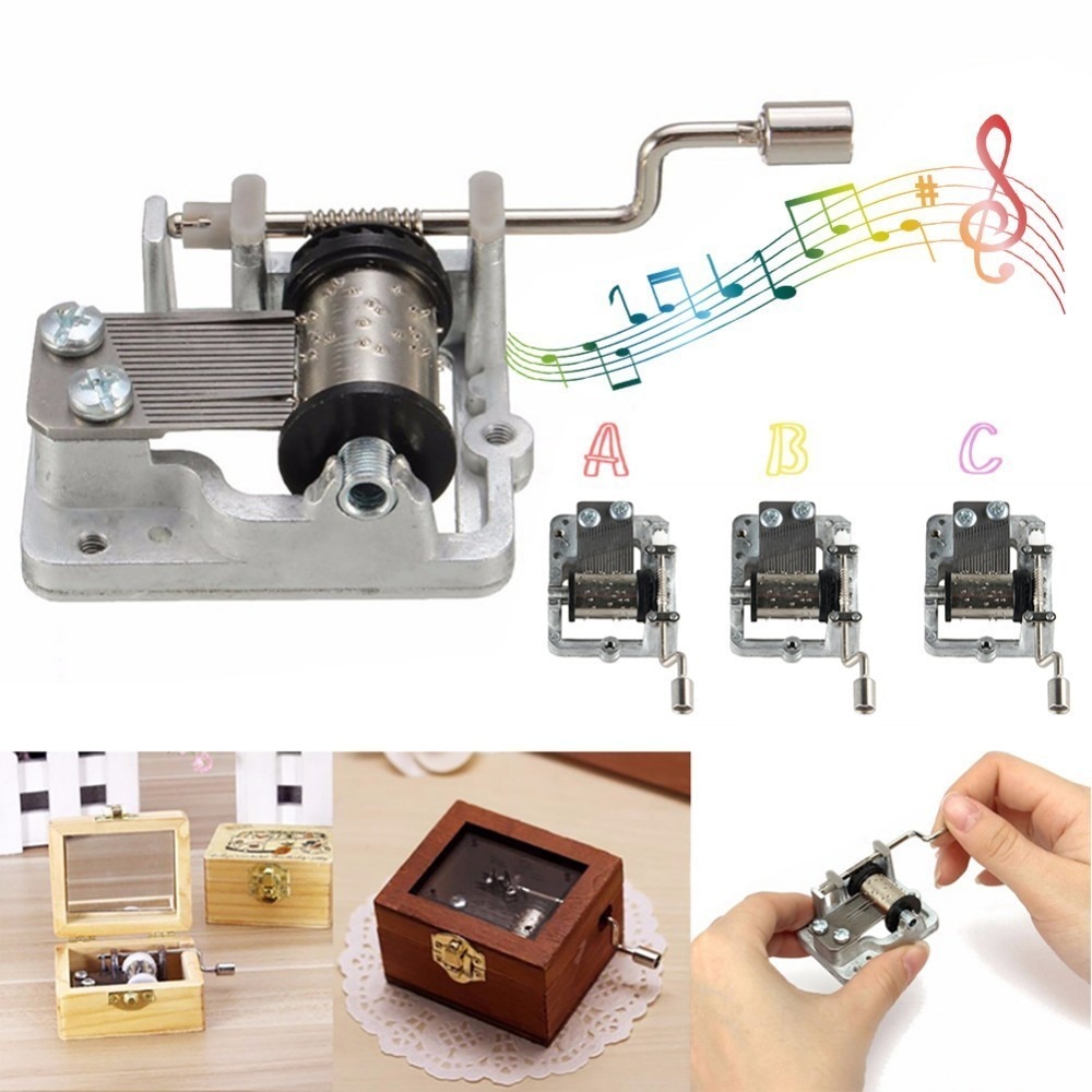 Mini Hand Cranking Music Movement DIY Music Box Decorative Collectibles (A Variety Of Music Available)