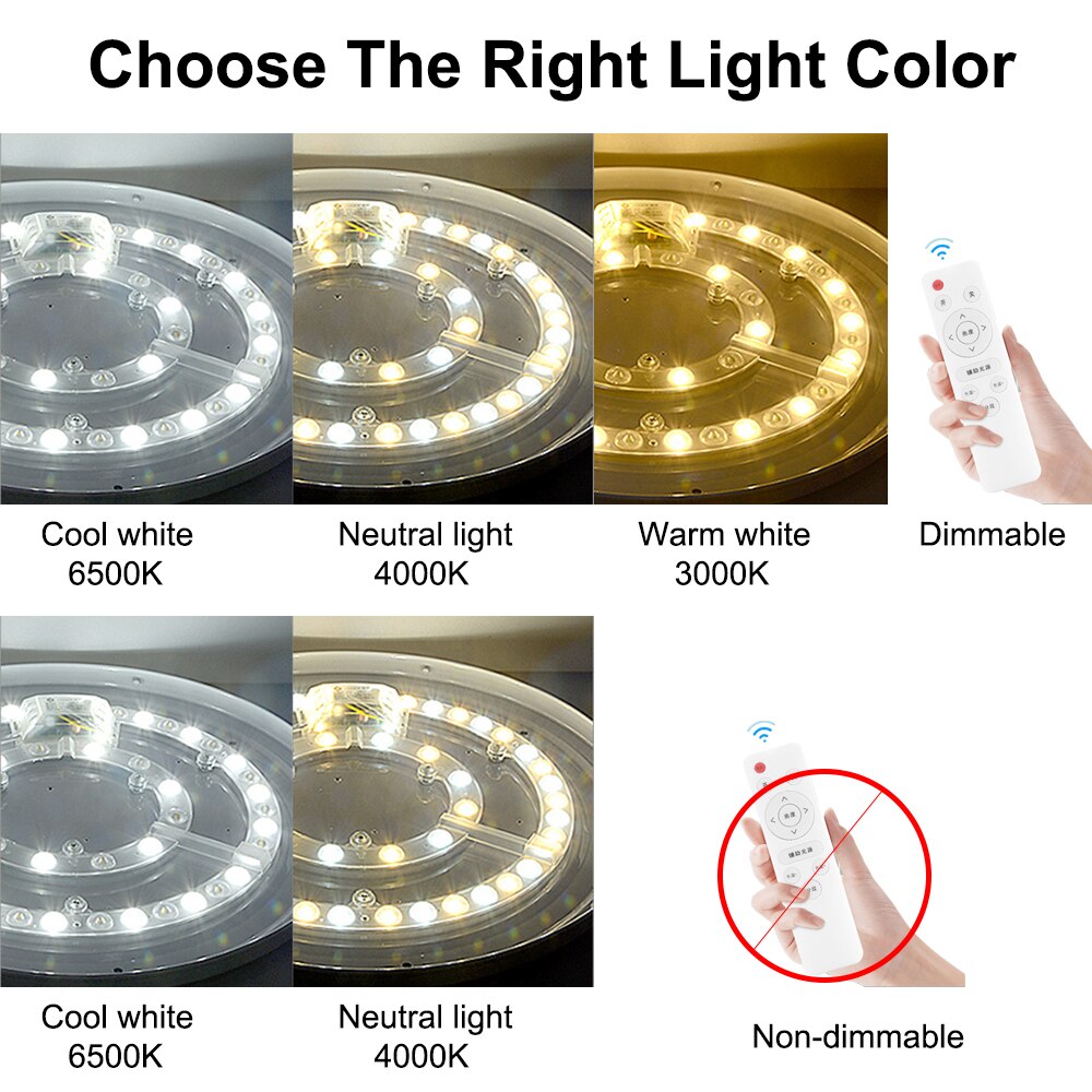 Panel oświetleniowy Led sufitowy Panel Led możliwość przyciemniania z pilotem 12W 24W 36W 48W 60W 72W 80W Led Panel okrągły płyta modułu