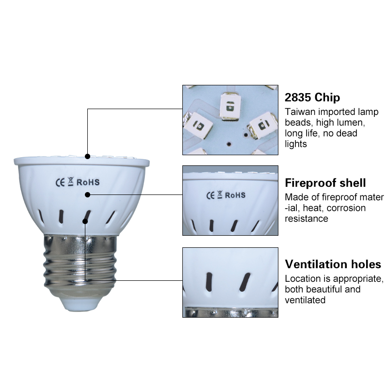 LED Groeiende Lampen Grow Light SMD 2835 E27 Led Grow Light Full Spectrum Led Phyto Voor Hydrocultuur Systeem Planten Groenten lampen