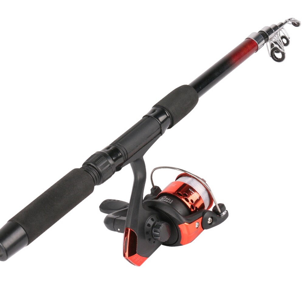 Telescopic Fishing Rod Spinning Reel Combos Full Kit Fishing Pole Reel Fishing Gear Accessories Organizer