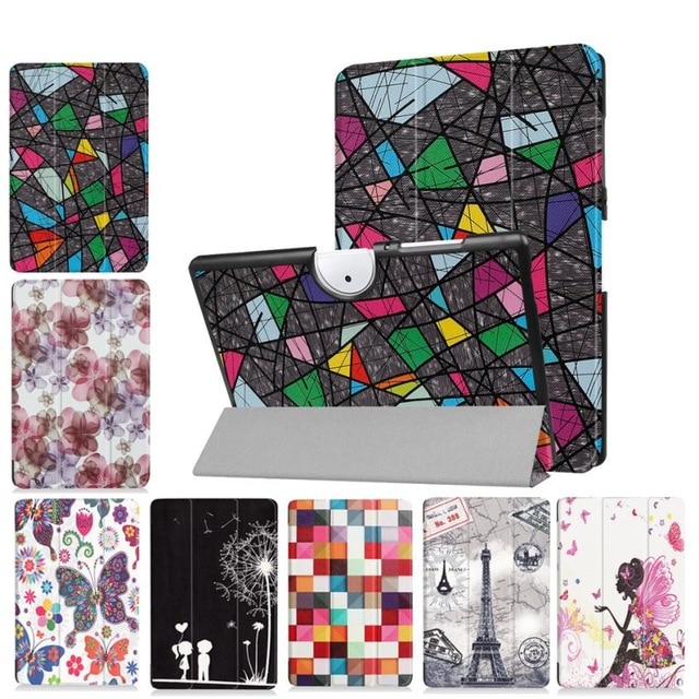 3in1 Magnetic Protective Cover Print Folio Stand PU Leather Case For Acer Iconia One 10 B3-A40 B3 A40 10.1'' Tablet +Film+Pen