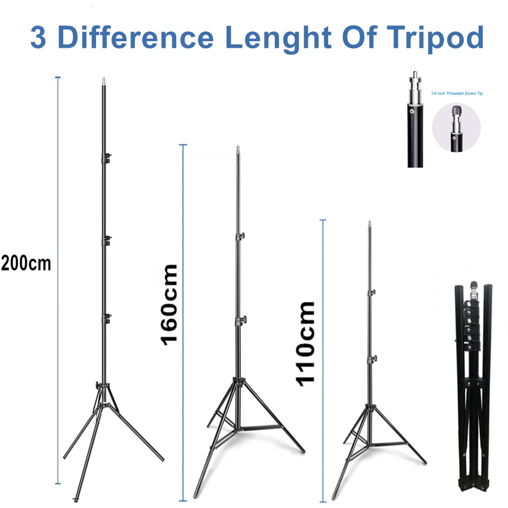 2m trépied photographie support de lumière pour appareil Photo trépieds professionnels trépieds réglables pour Tiktok pour Studio Photo flashs Studio