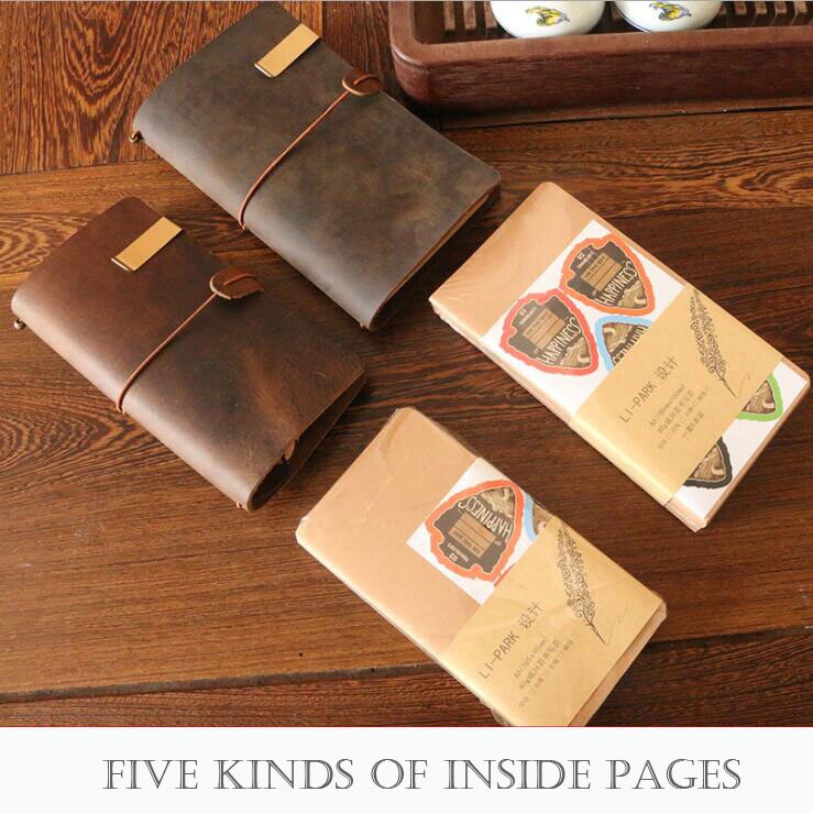 Dilosbu Traveler's Notebook Kraft Refill Inner Core Page inside paper Loose Leaf binder filler planners notepad office supplies