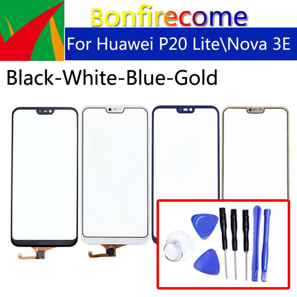5.84 "Touchscreen Voor Huawei P20 Lite ANE-L21 ANE-LX1 LX3 Touch Screen Panel Sensor Digitizer Voor Nova 3e Lcd Display glas Lens
