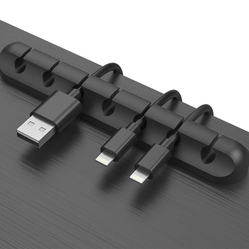 Clips De Câble Magnétiques 6 Pièces Laitver - Organisateur Autocollant Vert Foncé, Pratique Et Élégant Pour Bureau