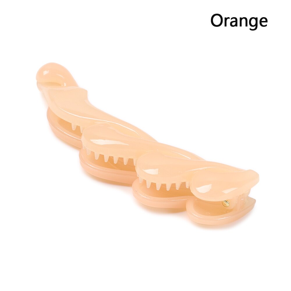 1 Pc Draagbare Elegante Haar Klemmen Vrouwen Meisjes Styling Accessoires Banaan Haar Clips Acryl Non Slip Haar Klauwen: orange