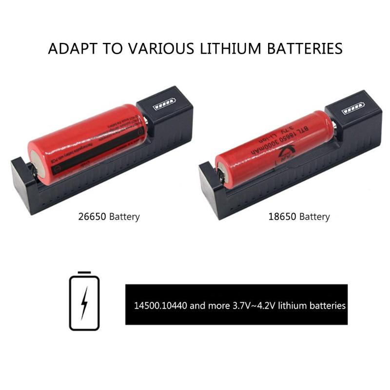 2- spor smart batterilader med usb kabel litium batterilader for 18650 26650 14500 10400 3.7v 4.2v li-ion batteri