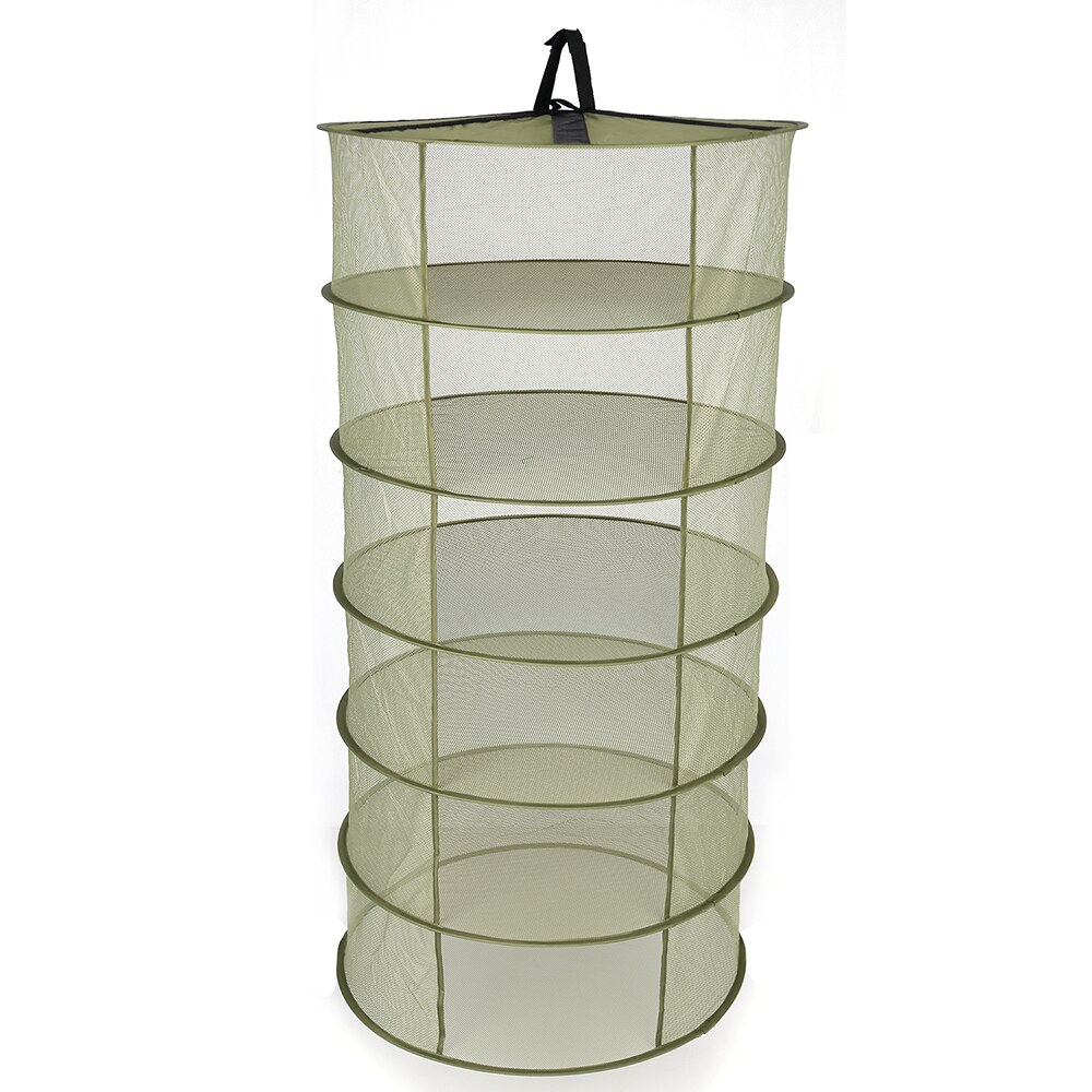 4/6/8 Layers Hanging Basket Folding Drying Net Rack Herb Dry Net Opening Shape Dryer Bag Mesh 600mm Diameter For Herbs Flowers