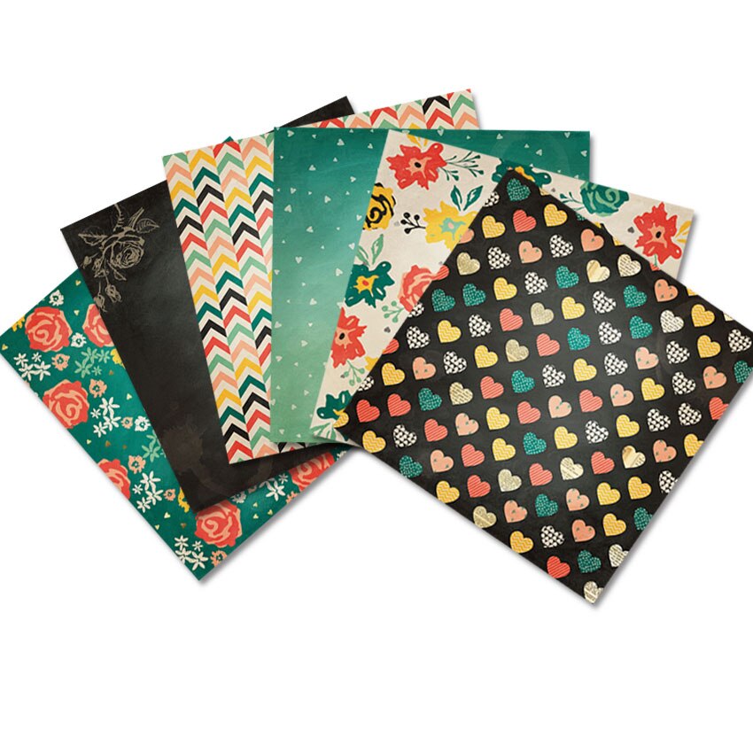 24 Sheets -themed Scrapbook Paper 15.2cm X 15.2cm Square Kids Handmade Diy Scrapbooking Craft Decoration Package Parper