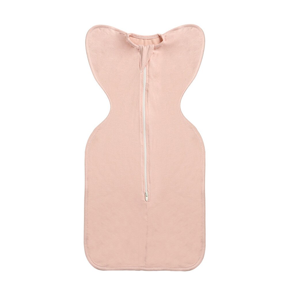 Newborn Baby Sleeping Bag Solid Zipper Girl Boy Sleeping Blanket Swaddle Wrap Infant Wearable Blanket Bedding Ju4: Pink / 6M