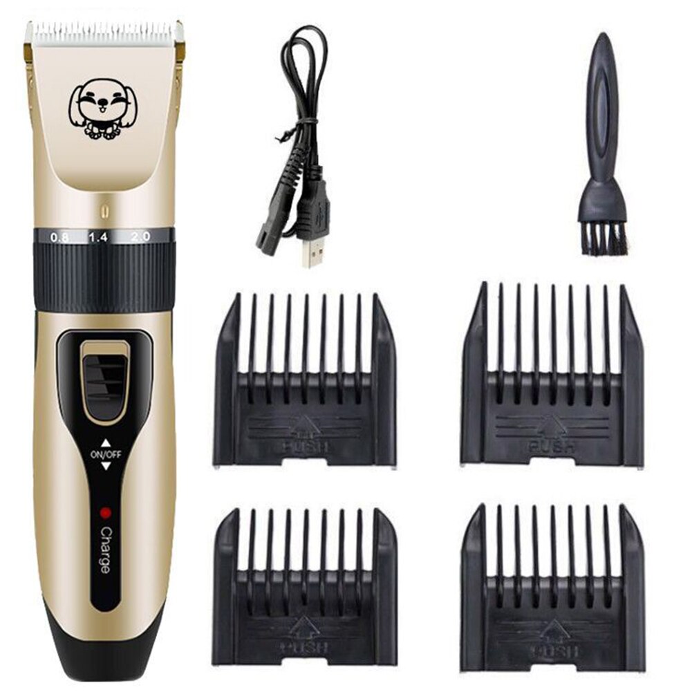 Pet Dog Hair Clipper Kit Low-noise Hair Cutter Cat Dog Haircut Clipper Trimmer Pet Grooming Machine Shavers USB Rechargeable