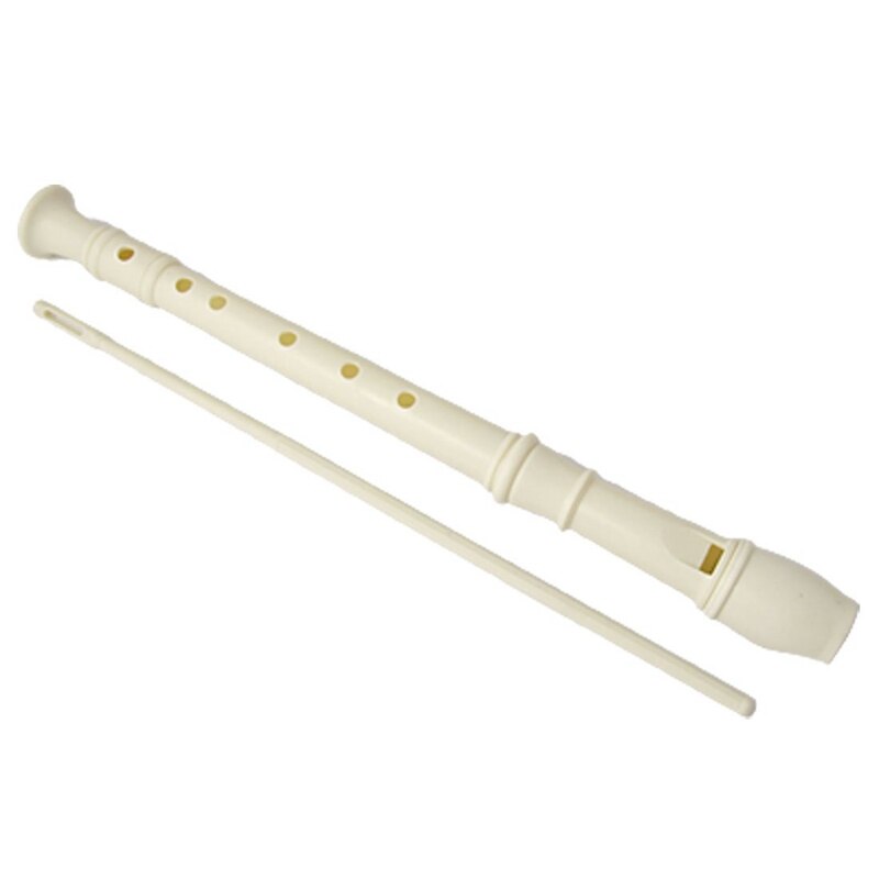 Instrument de musique en plastique 6 trous Flageolet Flageolet blanc: Default Title