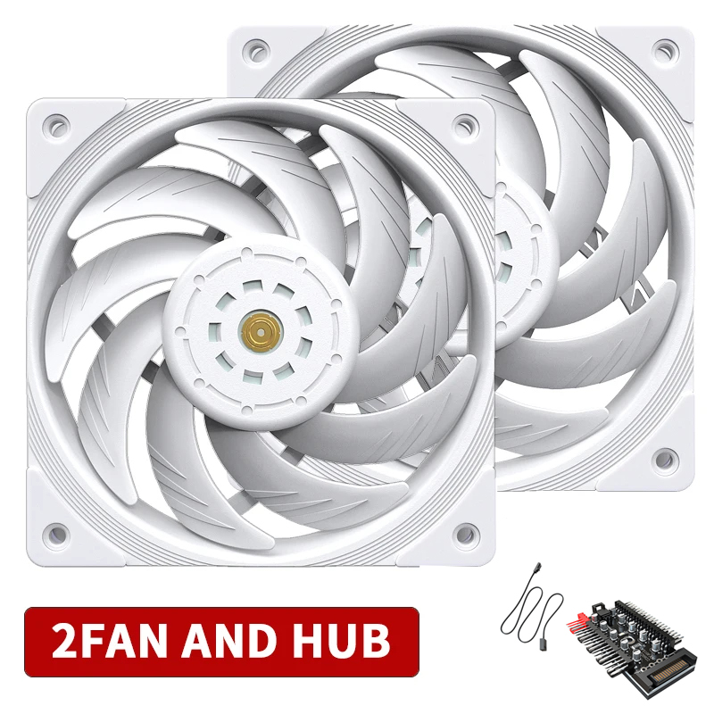TEUCER T30 CPU Cooler Fan 2150RPM 4PIN PWM 12cm Computer Case Cooling System Fan S-FDB Bearing Silent PC Gamer CPU Cooler 120mm: Blue