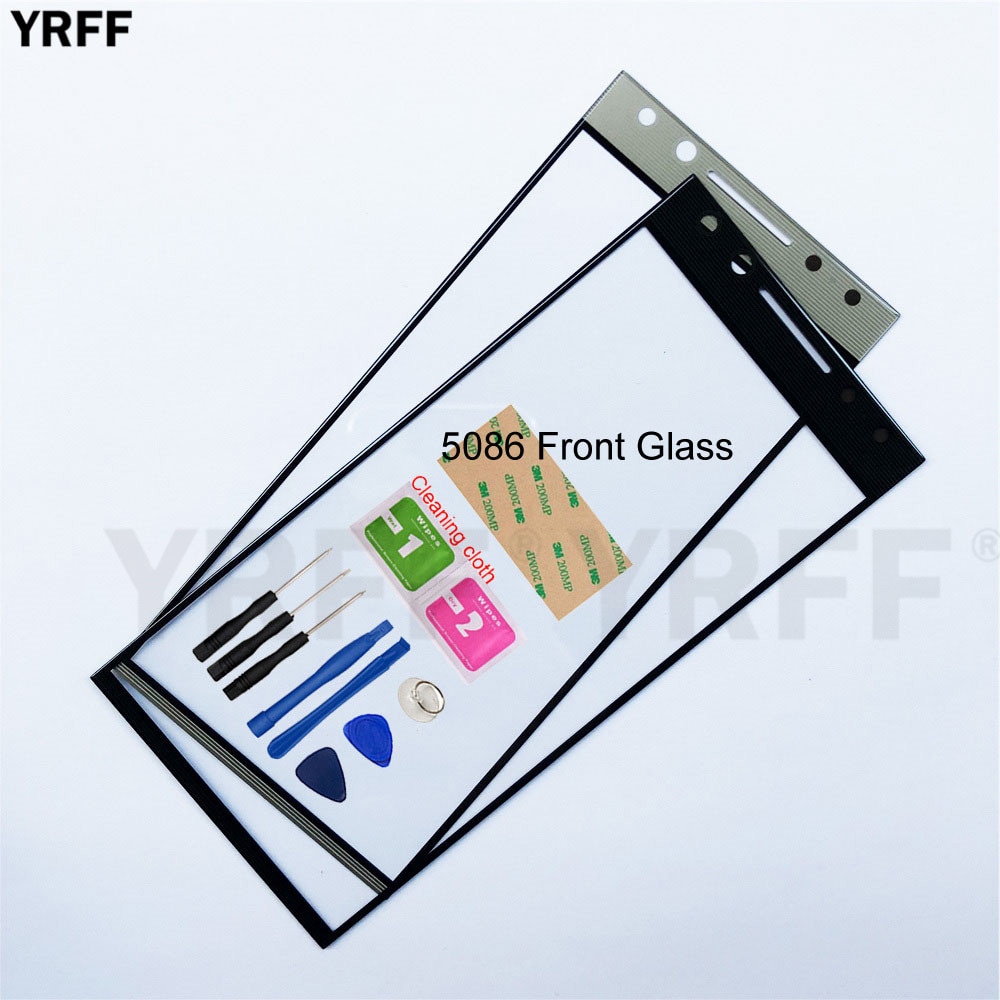 Panel frontal de cristal móvil para Alcatel 5 5086D 5086Y 5086 5086A, cristal frontal (sin pantalla táctil), cubierta de vidrio exterior, repuesto de Panel