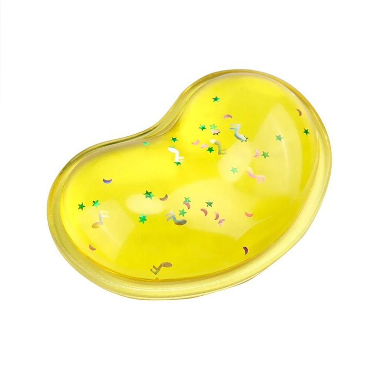 Crystal Wrist Guard Wavy Comfort Gel Computer Mouse Hand Wrist Rests Support Cushion Pad Silicone Heart-shaped Wrist Pad