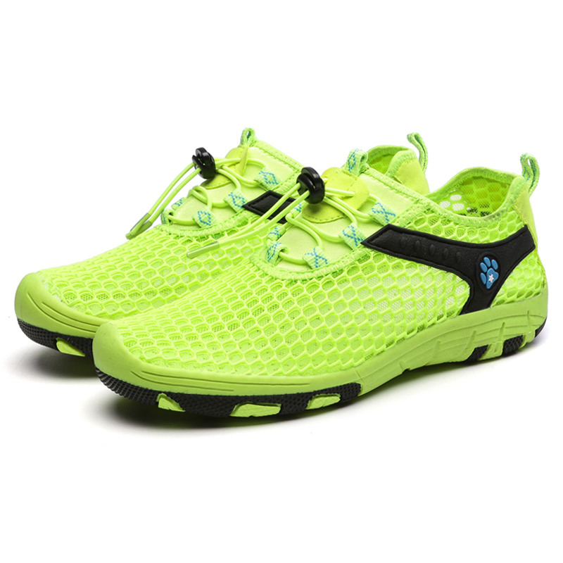Letnie damskie oddychające odkryte buty z siatki do chodzenia w wodzie kobieta brodząc brodząc w górę trampki wodne Aquashoes