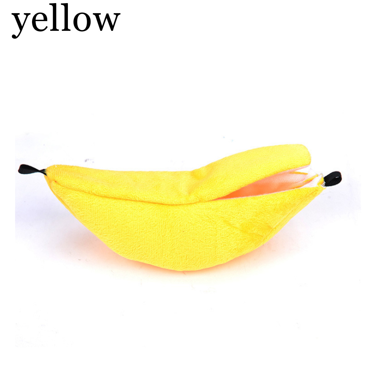 Nido de hámsteres para colgar en la casa, jaula con Hamaca, nido para dormir, cama para mascota, Hamster para rata, juguete, jaula, columpio para mascota, de plátano para animales pequeños: yellow