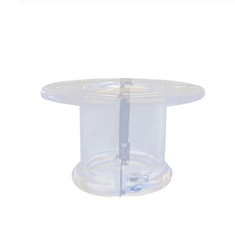 Collar de tubo acrílico con forma de pájaro para desplumar, banda para el cuello con plumas de loros graves, limita el movimiento del cuello para cacatúa Guacamayo, gris africano: S