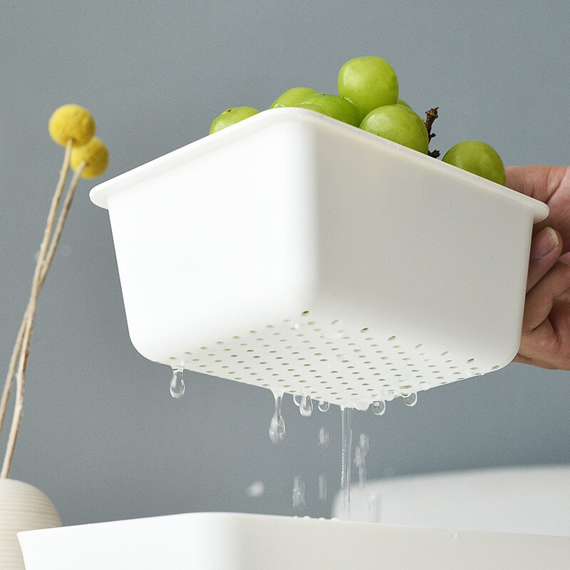 Household Double Layer Fruit Nut Snack Storage Box Japanese Home Multi Functional Box Home Storage Organizer In Stock