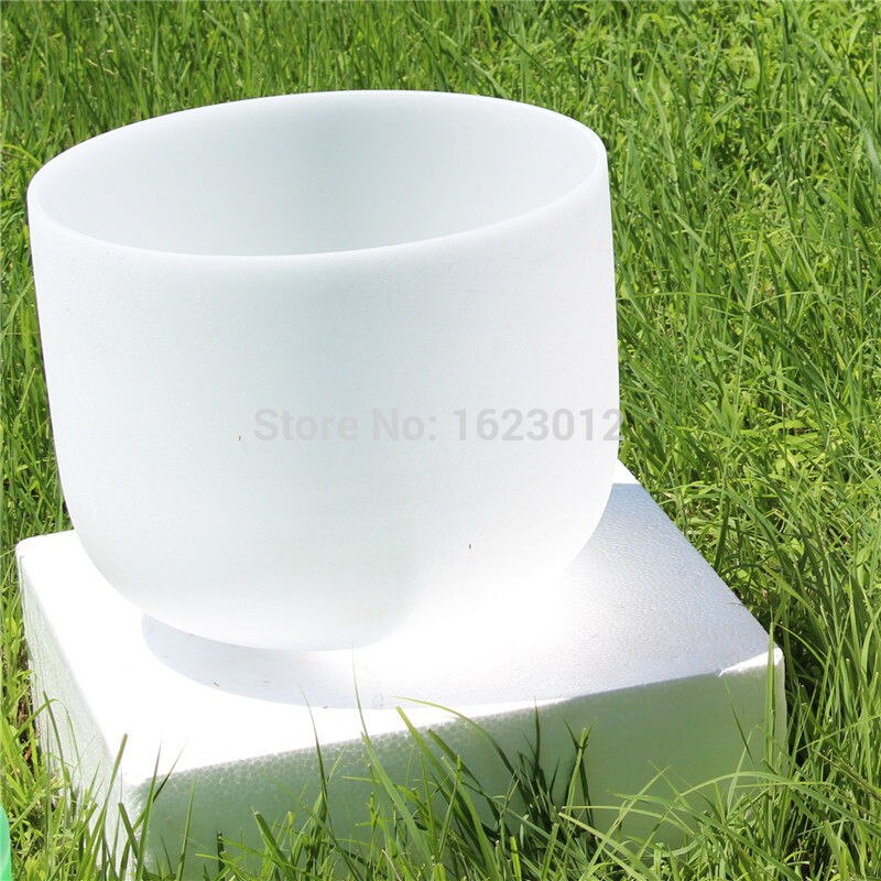 8" Tuned tones Note F Heart Chakra quartz crystal singing bowls 432hz