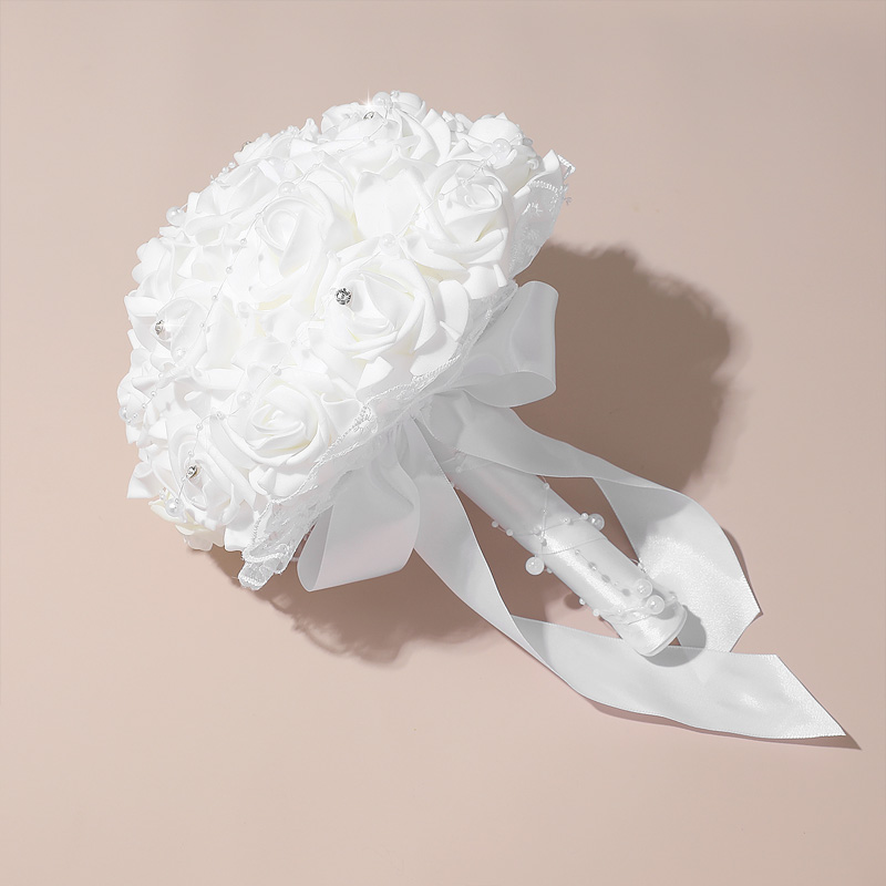 Elegante Rose mit Blumen, Braut, Hochzeit, Brautjungfer, Hochzeitsstrauß, handgefertigte Hochzeit, Kirchendekoration