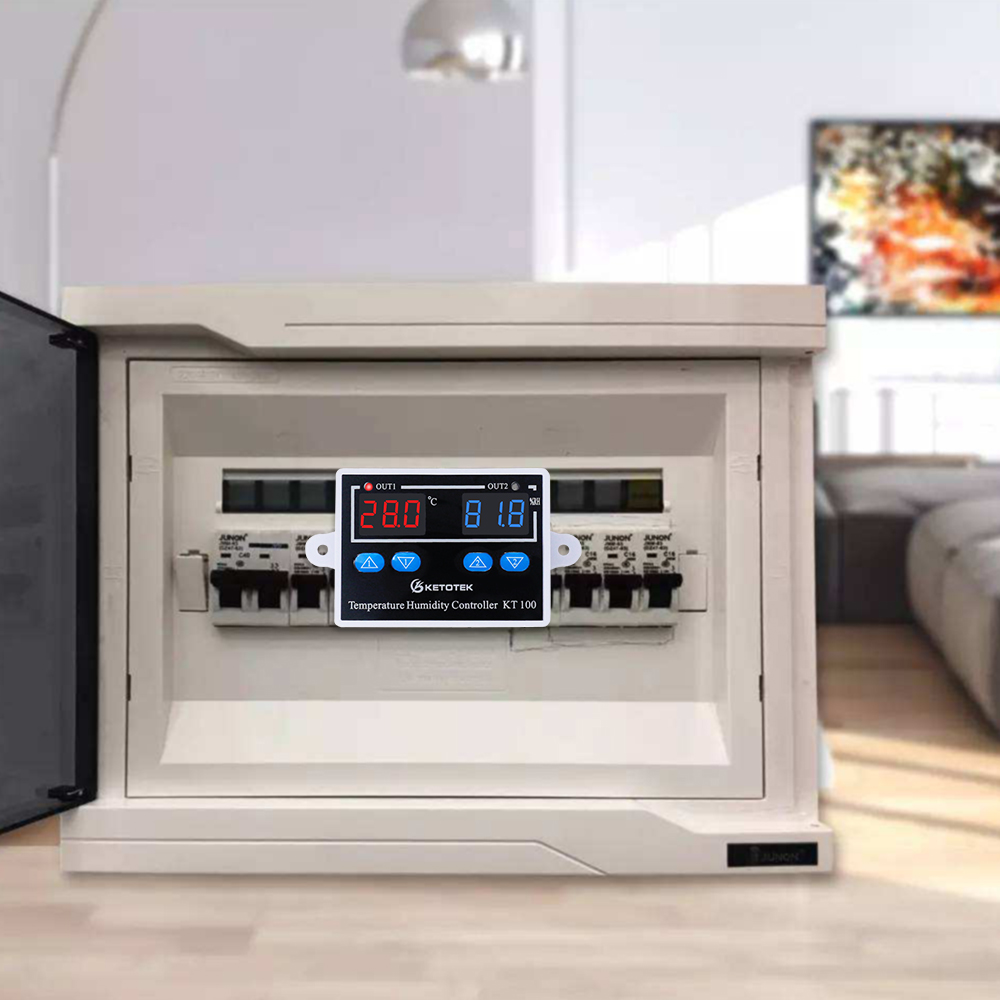 KT100 Termostato Digitale Regolatore di Umidità Uovo di Gallina Incubatrice Regolatore di Umidità di Temperatura 10A Uscita Diretta Igrometro di Controllo