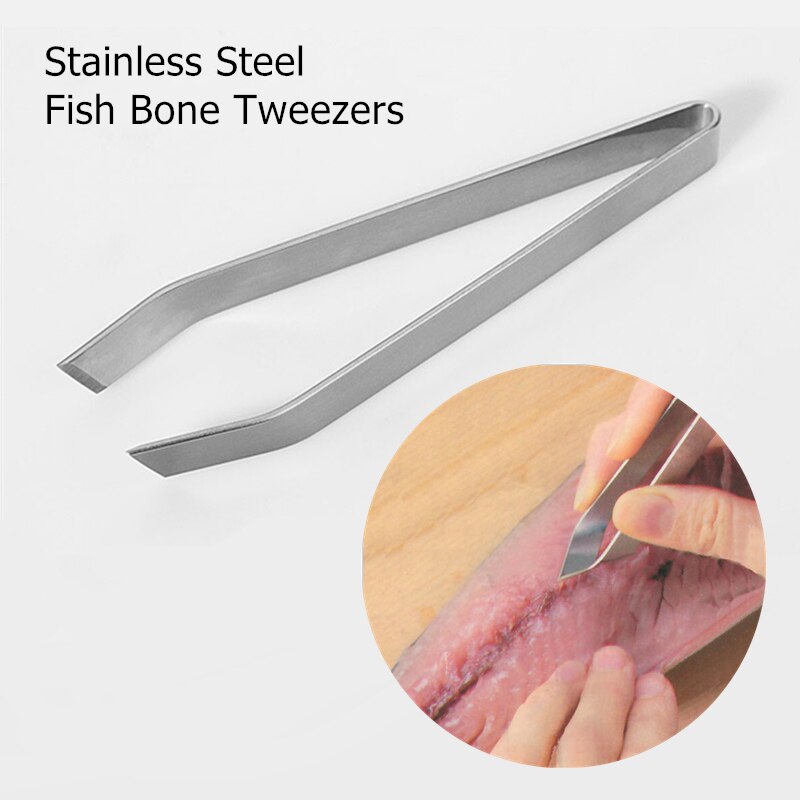 Limpiador de escamas de pescado, herramienta de cocina, pelador, 1 ud., herramienta de limpieza de pescado, tapa, accesorios de cocina: Fish Bone Tweezers