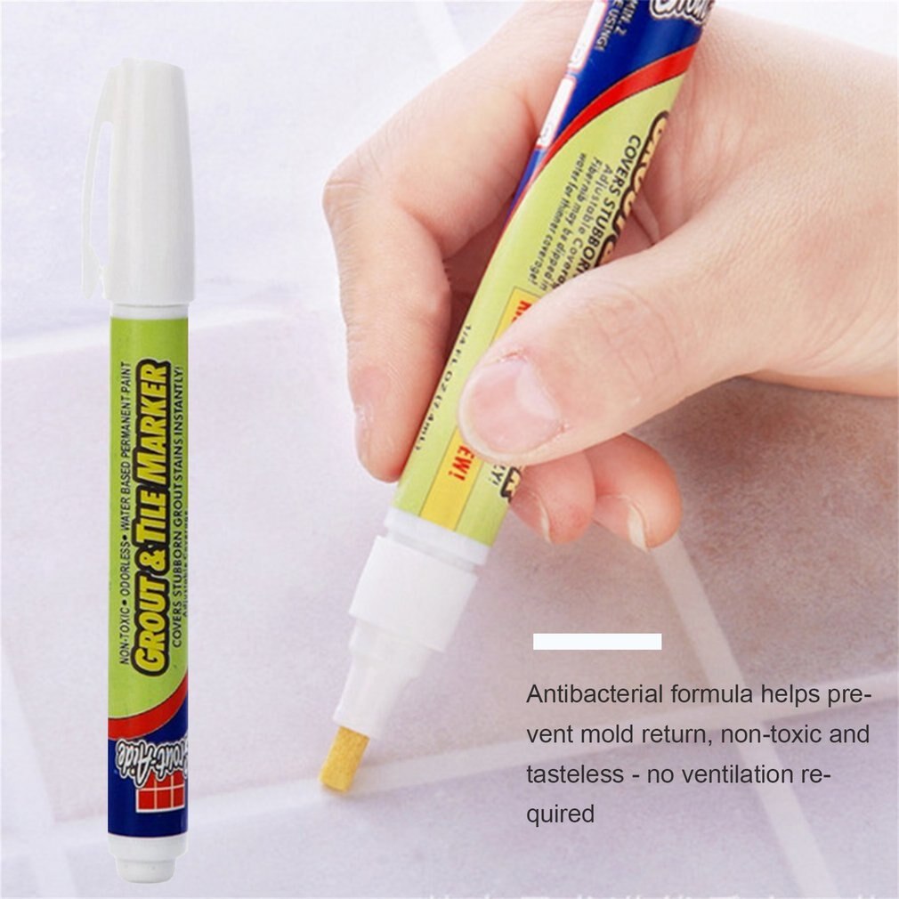 Tile Repair Pen Refill Wall Gap Grout Refresher Marker Odorless Non Toxic For Tiles Floor Kitchen Bathroom Cleaner