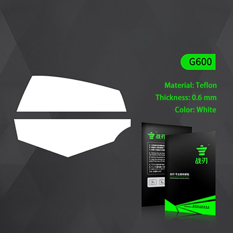 1Set 0.6Mm Witte Muis Pads Gaming Muis Voeten Muis Skate Voor Logitech G Pro Draadloze En Anderen Model: G600