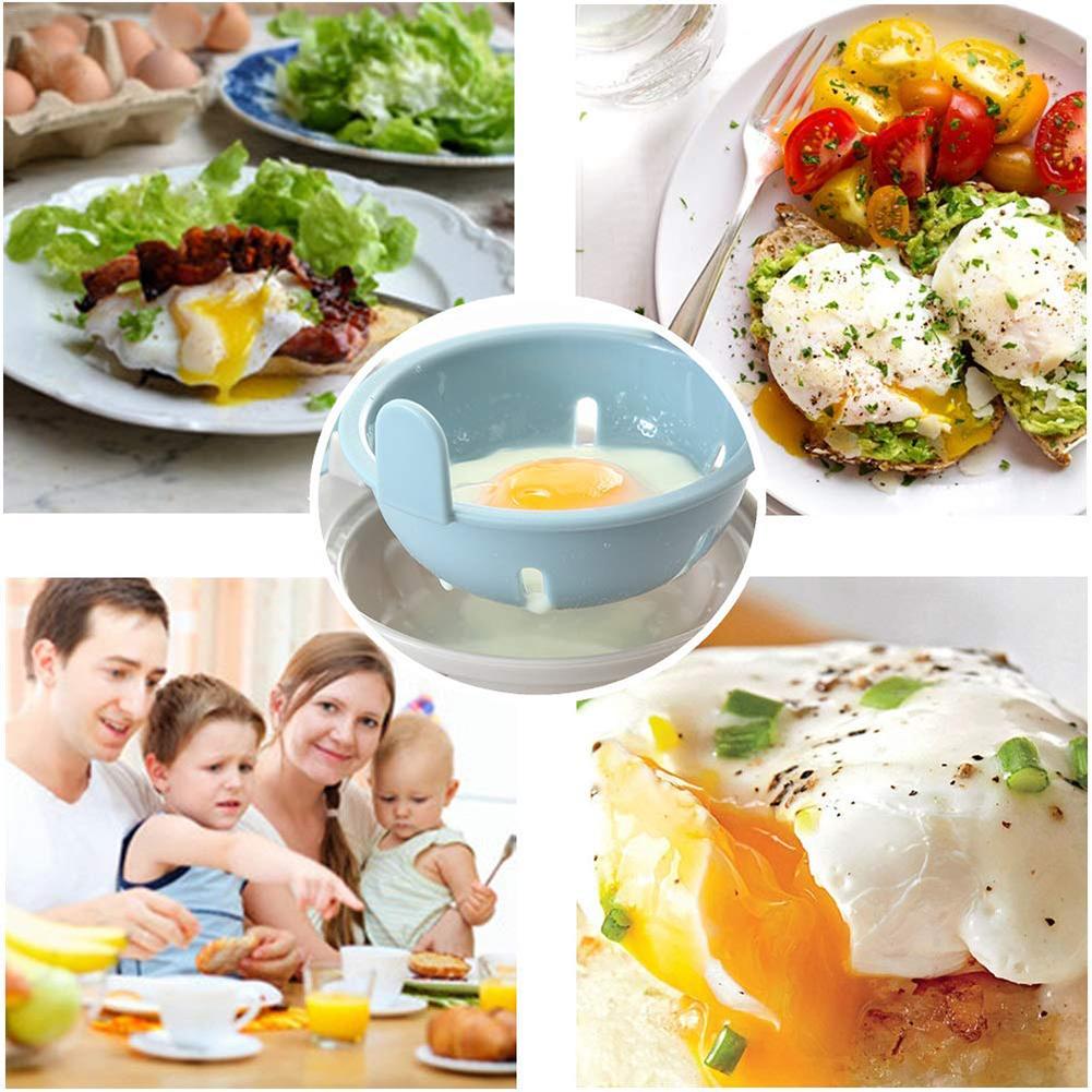 Micro-ondes oeuf braconnier ustensiles de cuisine Double tasse Double Cave haute capacité oeuf cuiseur BPA gratuit oeuf braconnage tasses outils de cuisine