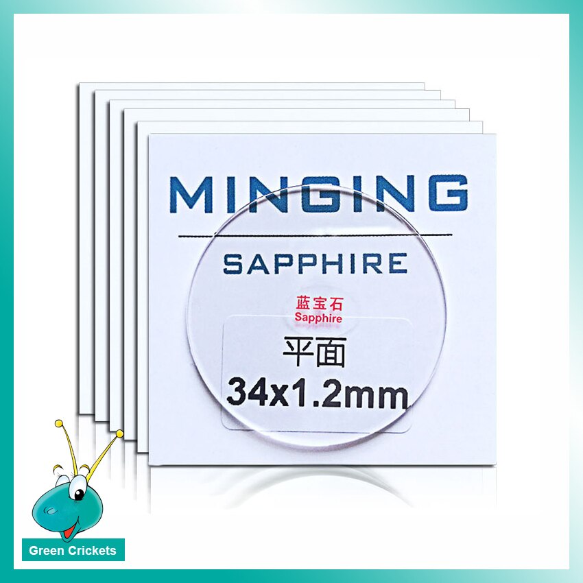2 pcs/lot 1.2mm d'épaisseur 35mm 35.5mm 36mm 36.5mm plat saphir montre verre, 1.2mm montre verre saphir