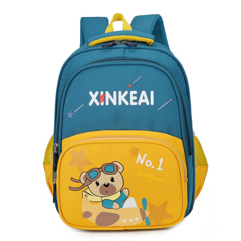 Schooltassen Jongens En Meisjes Rugzak Schooltas Kinderen Rugzakken Voor 1.1-1.5M Kids Bag Mochila Escolar sac A Dos Enfant: Green-Yellow