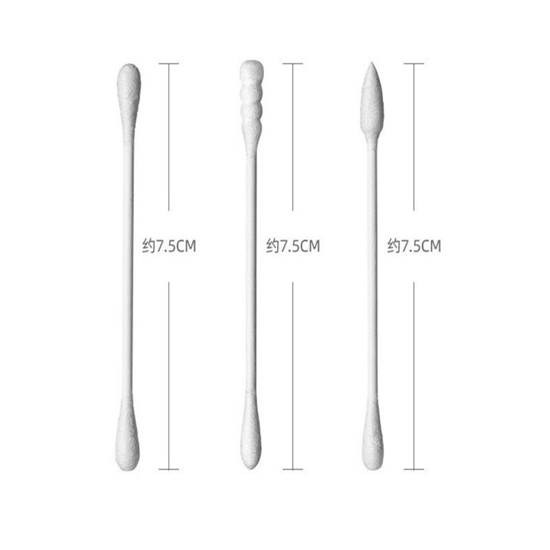 100 200 300 Stks/doos Dual Heads Wattenstaafjes Voor Kinderen Volwassen Gezondheidszorg Gereedschap Pluizende Wegwerp Knoppen Makeup Neus oren Schoonmaken