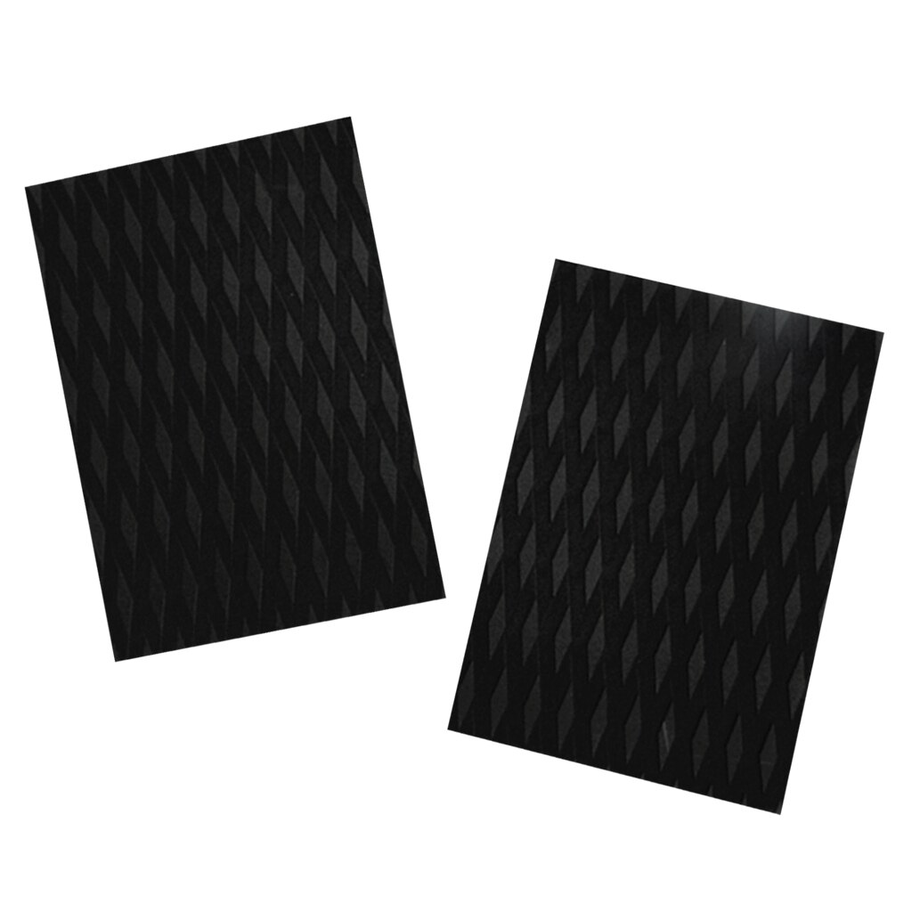 2 Pcs Eva Traction Pad Surf Dek Grip Voor Surfplank Kiteboard Tractie Pad Surfplank Accessoires Dek Grip: Black