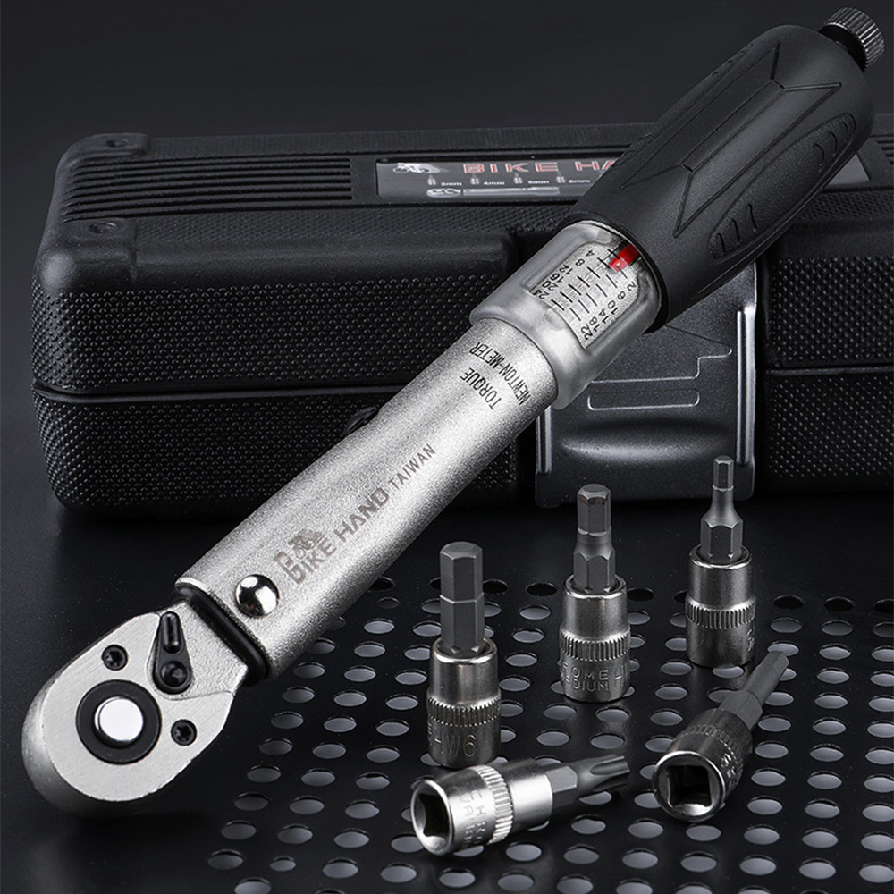 BIKEHAND Taiwan YC-617-2S Bicycle Bike Torque Wrench Allen Key Tool Socket Spanner Set Kit Cycling Repair Tool Kits