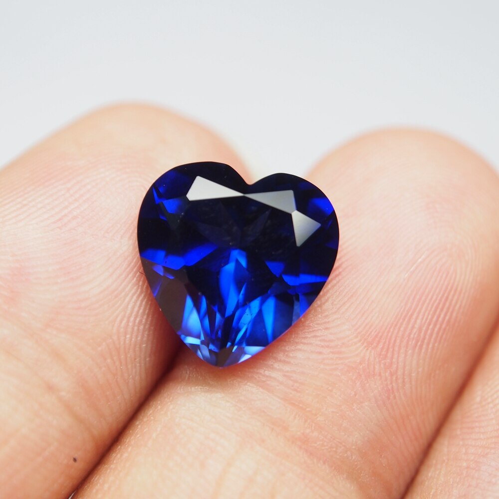 7*7mm 5 stuk/zak Hart Cut 5A Royal Blue sapphire blauw korund kleur