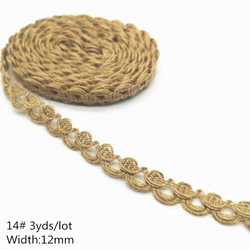 3 Meter Natürliche Jute Burlap Hessischen Jute Band Schnur Blume aufbringen Hochzeit Partei Liefert Sackleinen Band DIY Sackleinen Seil Handwerk: 14