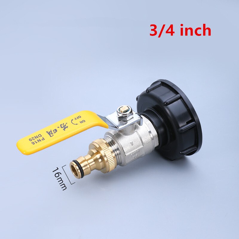 Water Tank Adapter 1/2'' 3/4'' 1'' Thicken outer Tap Fittings Garden Hose Connector for IBC Water Tank 1PCS: 4