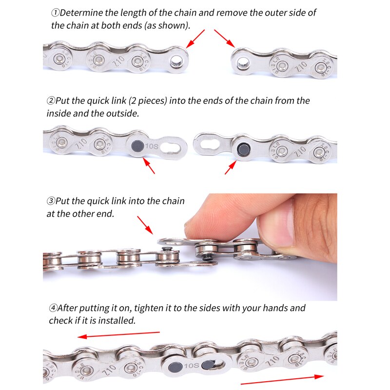 1 Pair Bicycle Chain Quick Link Mountain Bicycle Bike Chain Missing Quick Connector Master Link for 6 7 8 9 10 11 Speed Bicycle