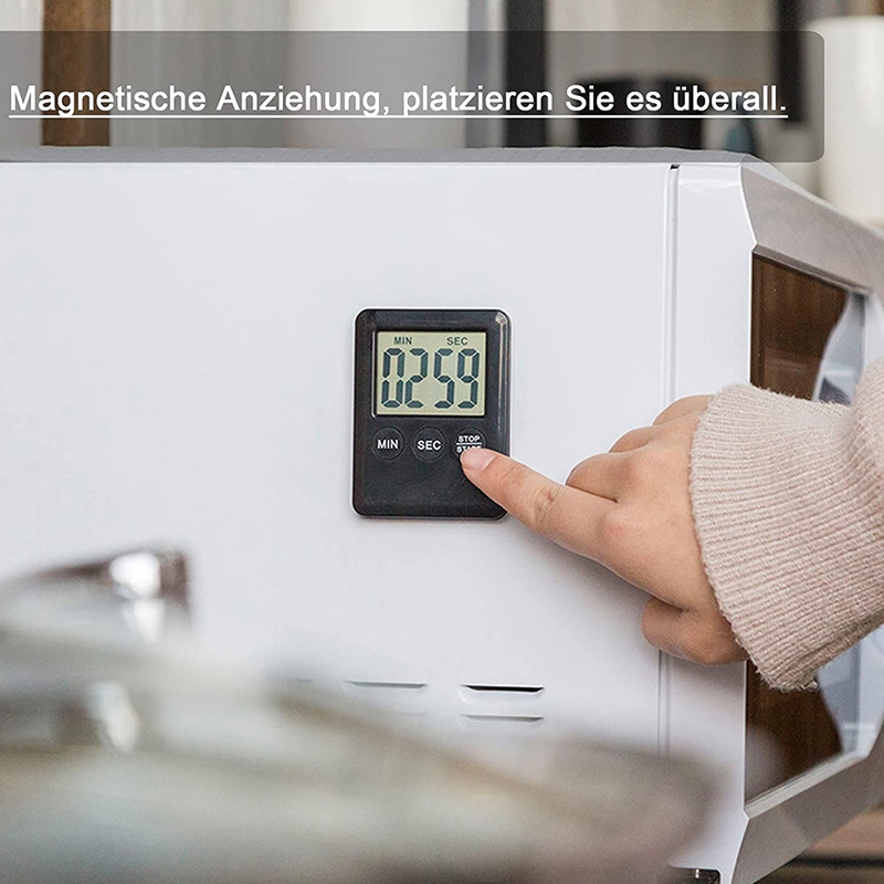 2Pcs Digital Kitchen Timer with Alarm Reminder Function,Short-Term Timer,Egg Timer,Kitchen Clock,for Cooking,Learning,Et