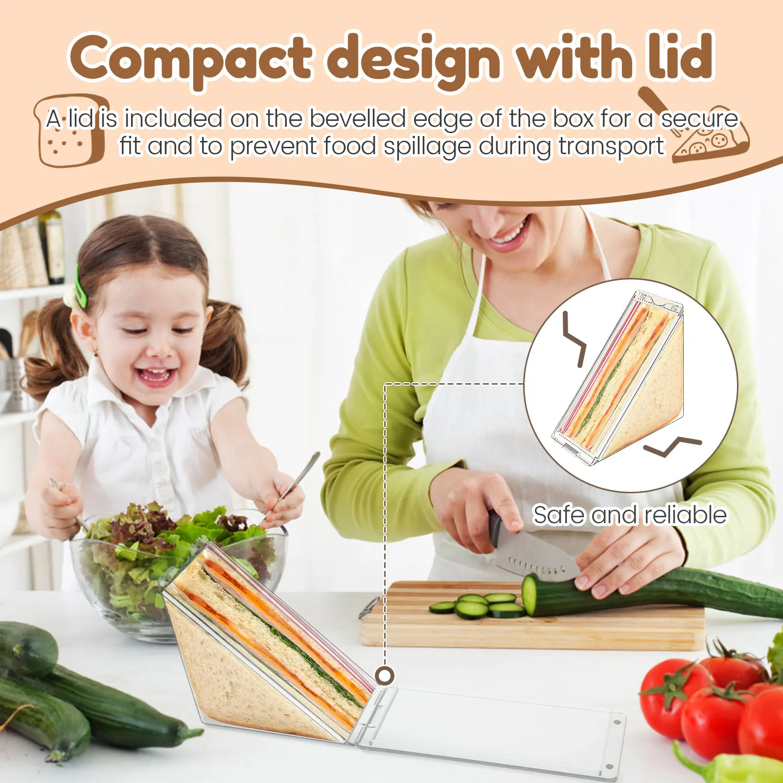 2 stücke Sandwich Behälter Kunststoff Dreieck Sandwich Box Klar Sandwich Bento Box Sandwich Verpackung Box Für Sandwich Kuchen Dessert