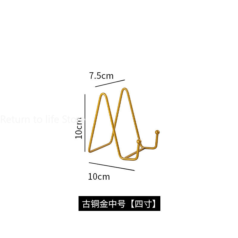 Iron Art Display Stands Opbergrek Metalen Schildersezel Stand Voor Foto Fotolijst Olieverfschilderij Plaat Boek Organisator Plankhouder: Goud