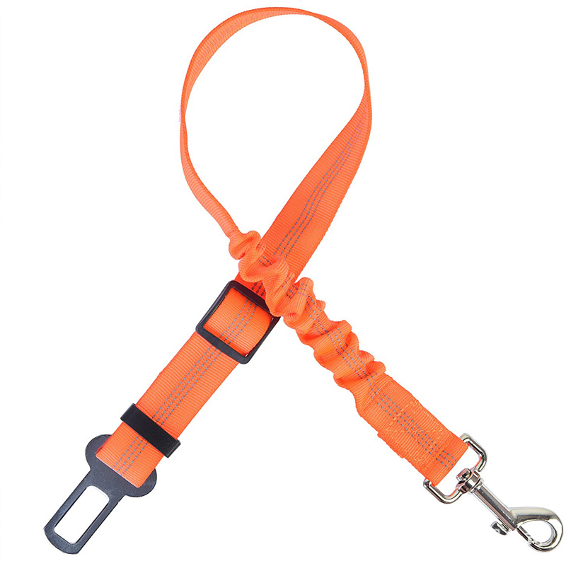 Pet Hond Kat Autogordel Puppy Leiband Hond Accessoires Verstelbare Demping Elasticsafety Touw Voor Hond Kat Dierbenodigdheden: Orange