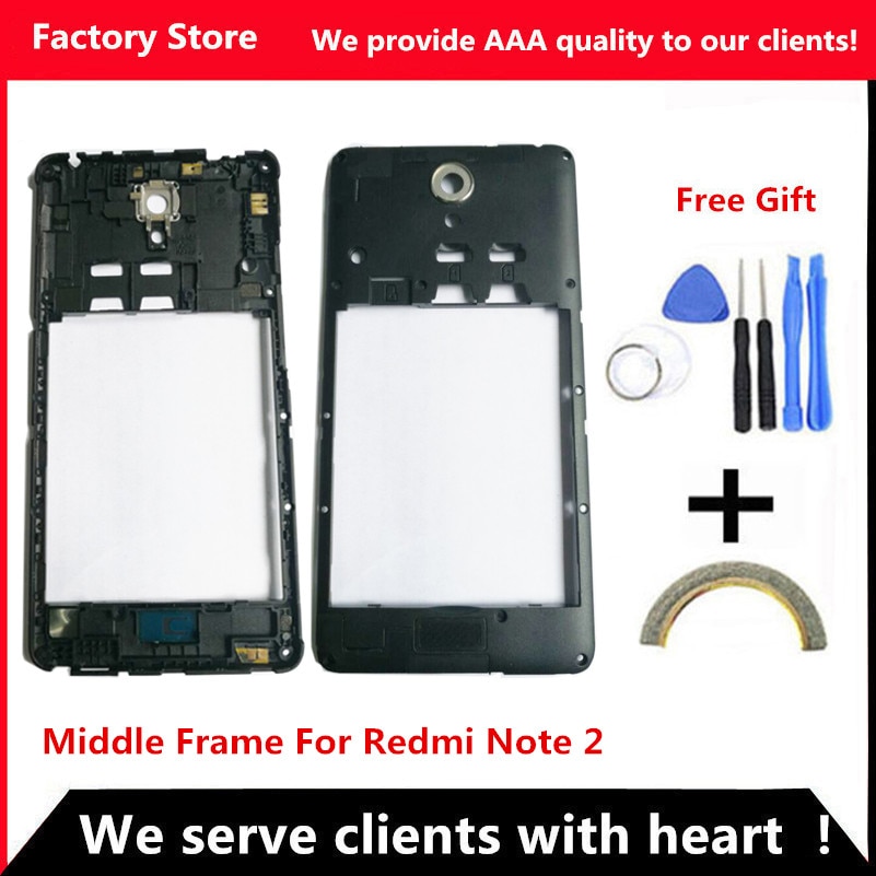 Q & Y QYJOY AAA Midden Frame Voor Xiaomi Redmi Note 2 Midden Frame Behuizing Cover
