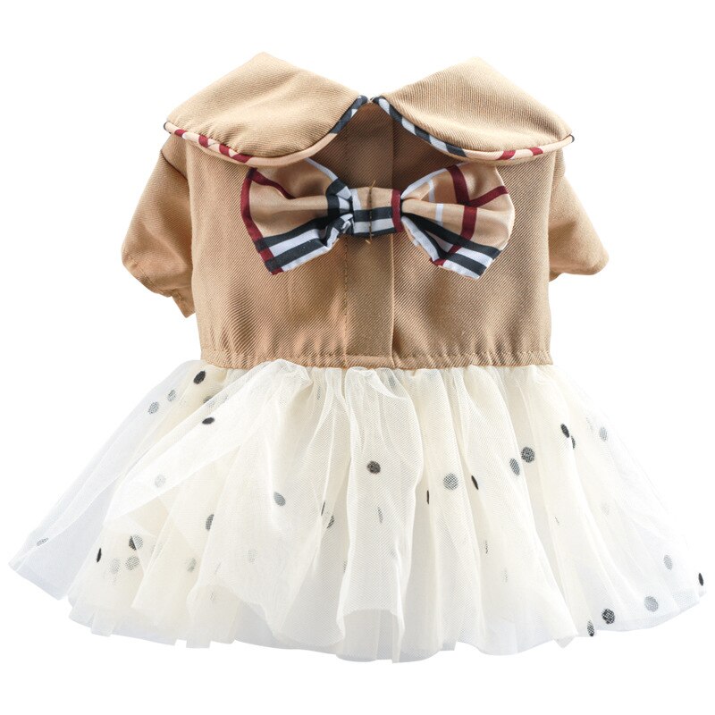 Hund Kleider Für Kleine Hunde Luxus Sommer Frühling Party Mädchen Junge Hochzeit Haustier Welpen Kleidung XS XL Chihuahua Katze Outfit zubehör: khaki 1 / XS