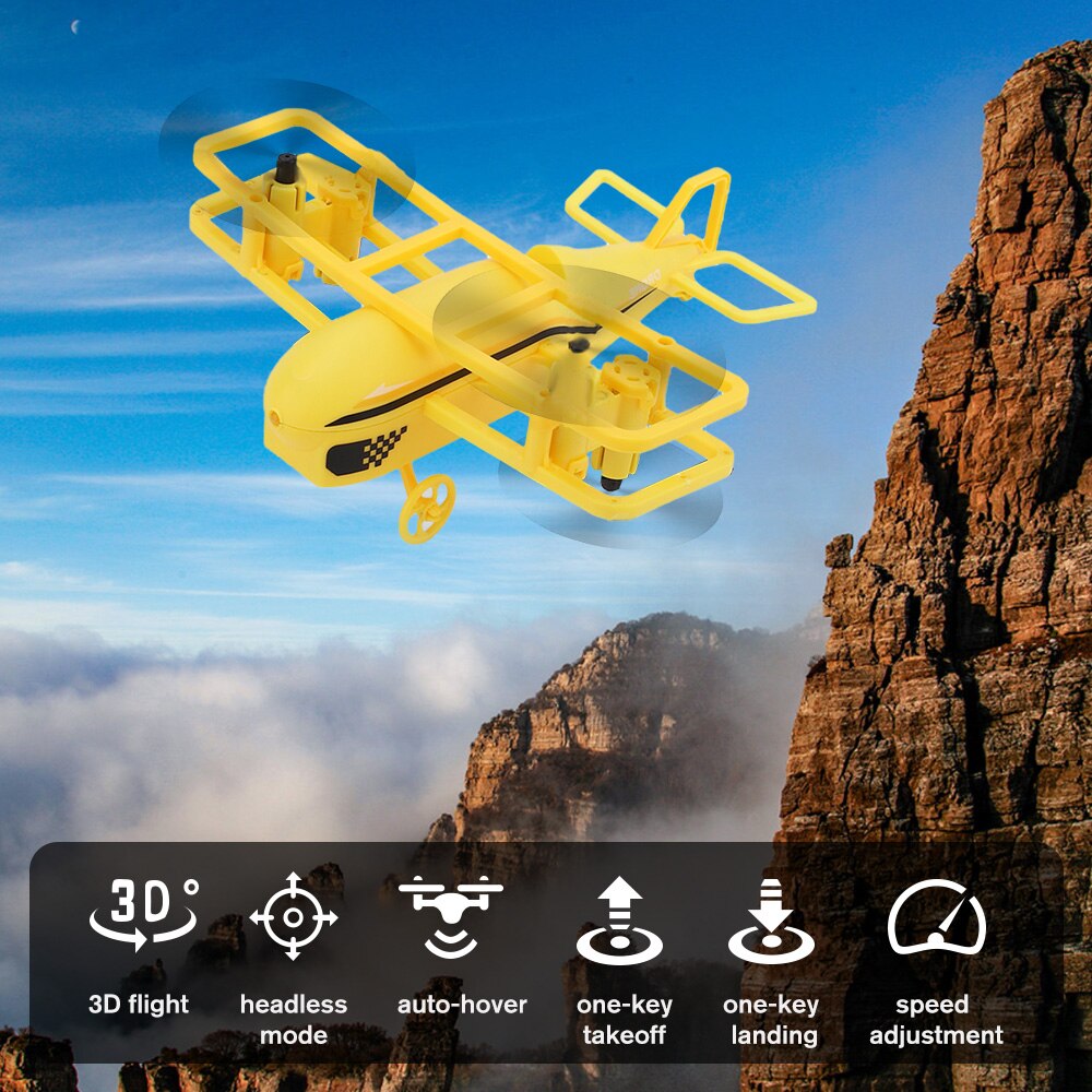 JJRC H95 RC Plane Mini Airplane Altitude Hold Function Auto Hover Headless Mode 360 Rotation One Button Takeoff Outdoor Toy