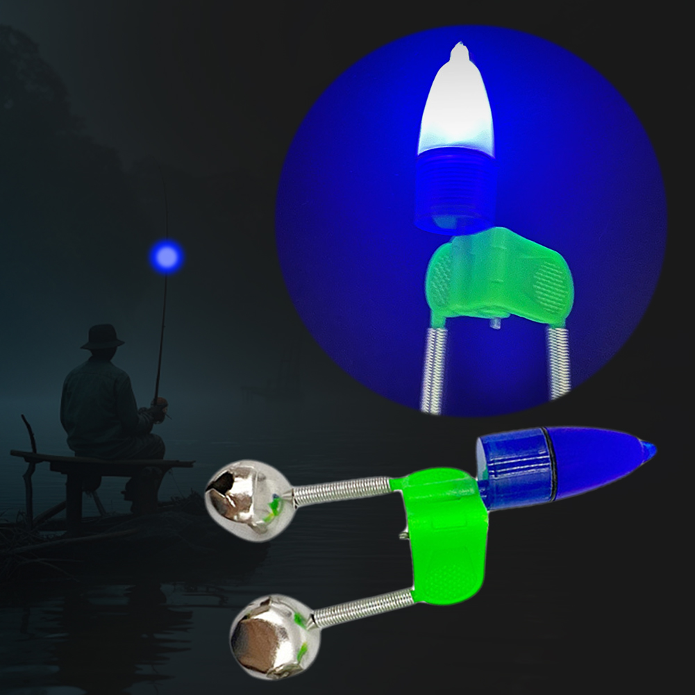Cascabeles de pesca, caña de pescar nocturna, cebo para morder, luz de alarma, sonajero de pesca, picador de caña, accesorio de pesca de advertencia, 1-4 Uds.