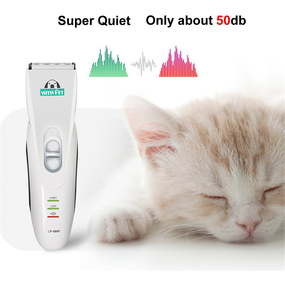 Cortadora eléctrica de CP-6800 para mascotas, máquina de afeitar para acicalamiento de perros, afeitadora de plata recargable