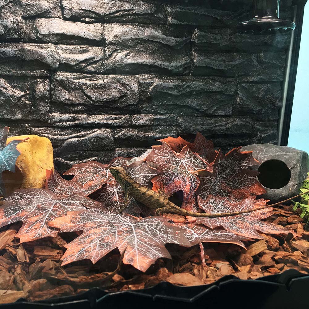 Kunstplanten reptielentankdecoratie klimbladdecoratie voor hagedissen kikkers slangen spinnen huisdieraccessoires