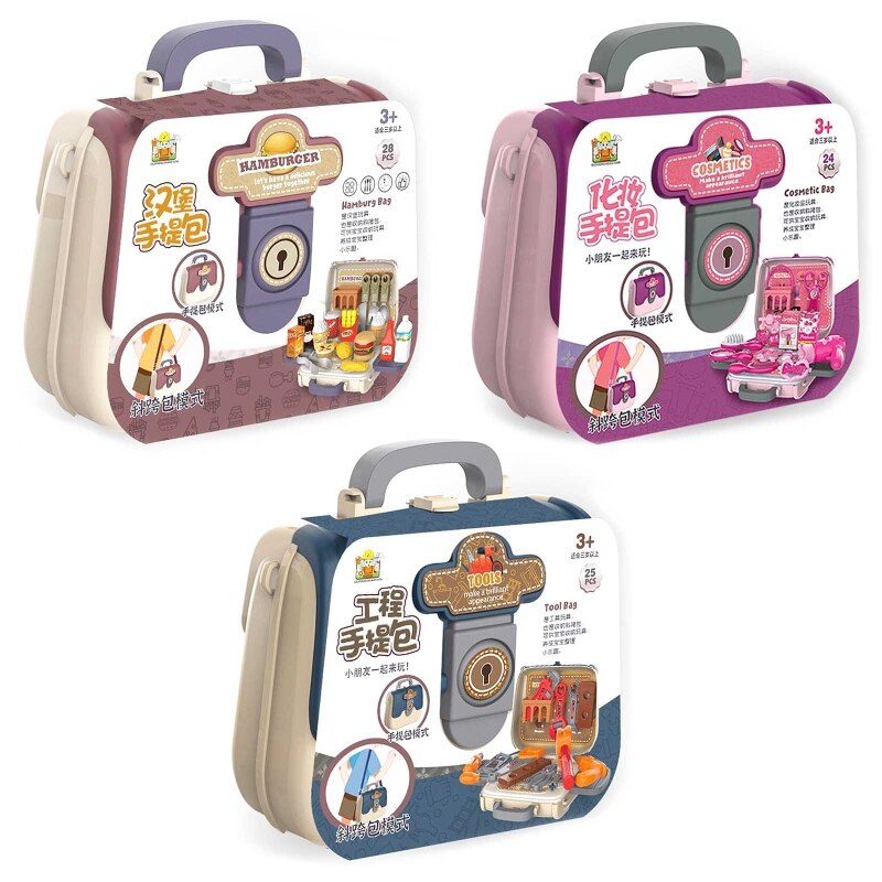 Lebensmittel Zubehör für Kleinkinder vorgeben abspielen Mini Lebensmittel Hamburger Rucksack für 3-8 Jahr alt Mädchen für Küche Restaurant